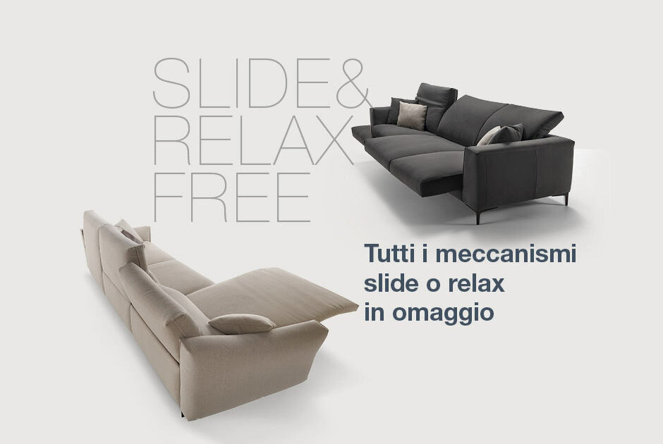 Promozione Rosini divani slide & relax free